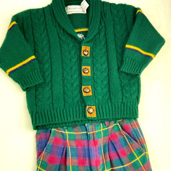 Vintage 90s The Eagle’s Eye Varsity cable cardigan sweater - Picture 7 of 11